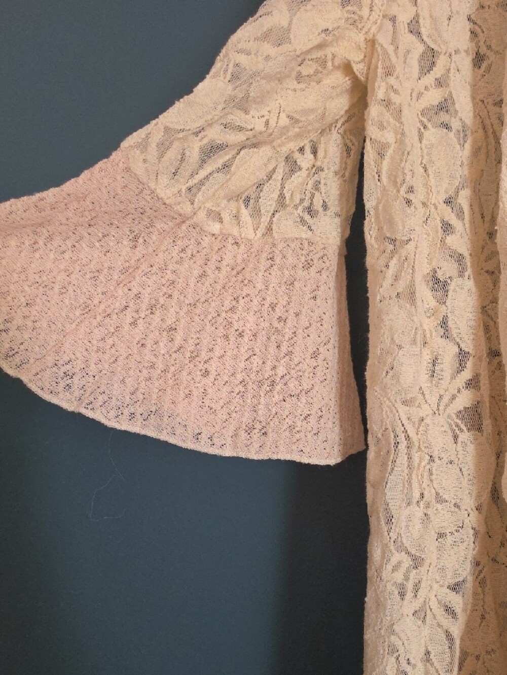 Lace Ruffle Kimono - Ivory - Picture 3 of 6